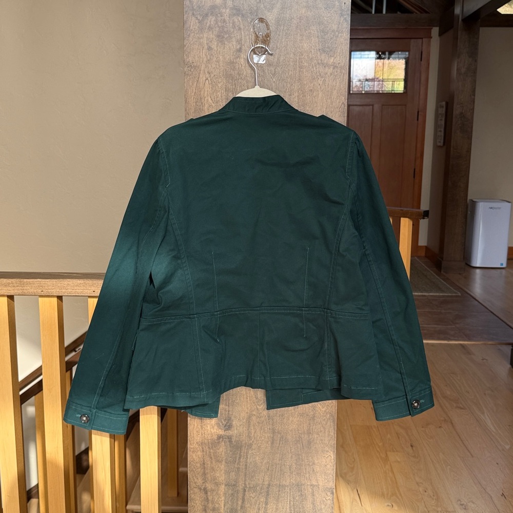 Talbots Forest Green Military Style Jacket  Plus Size - NWT - Size 18 - Picture 2 of 15